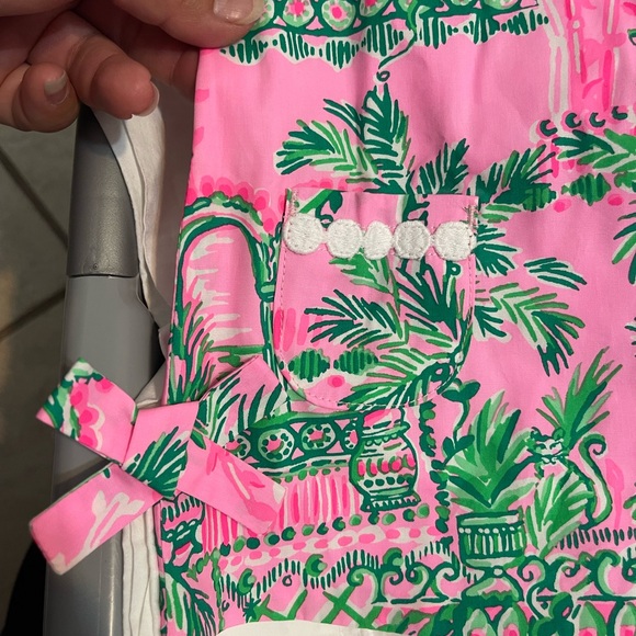 Pink and Green Sleeveless Dress - Picture 2 of 7